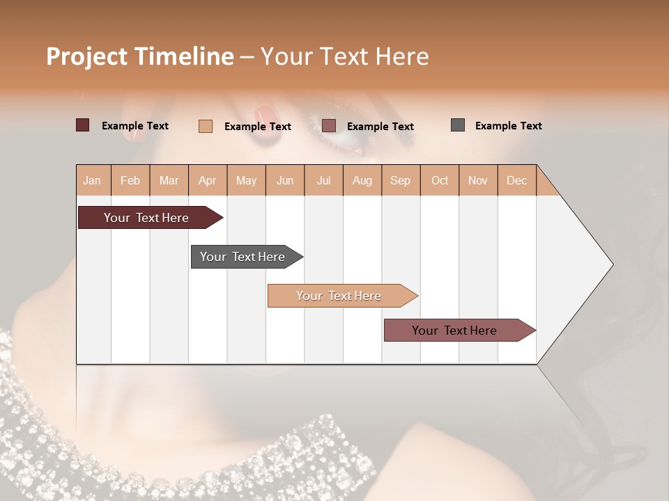 Female Red Manicure Fingers PowerPoint Template