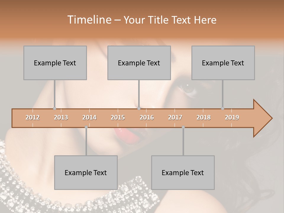 Female Red Manicure Fingers PowerPoint Template