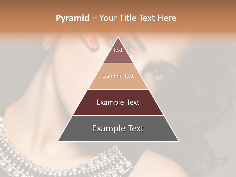 Female Red Manicure Fingers PowerPoint Template