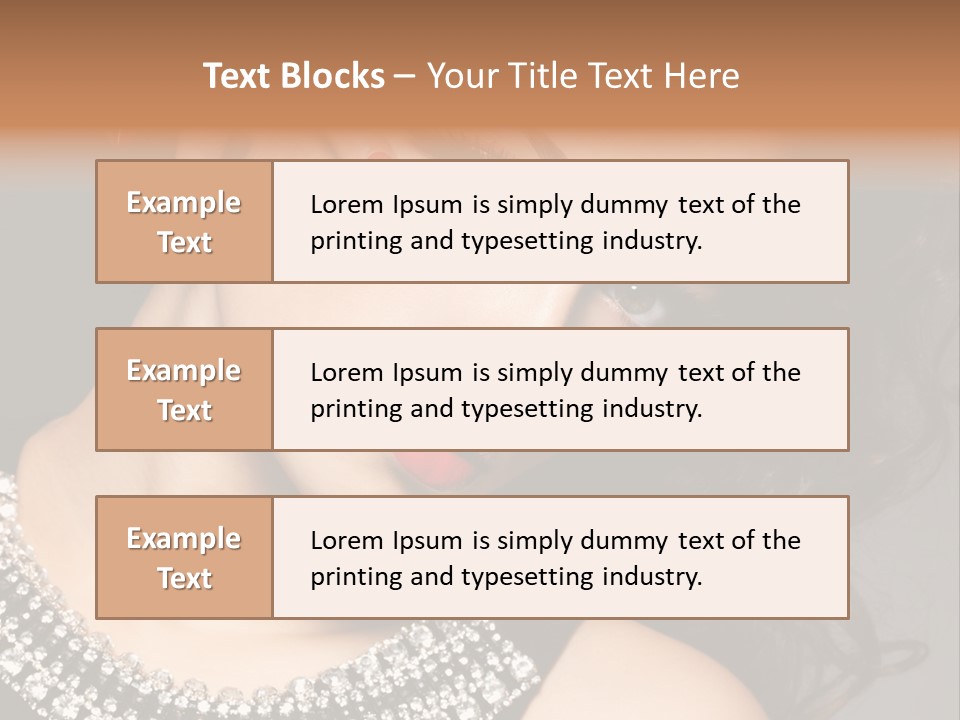 Female Red Manicure Fingers PowerPoint Template