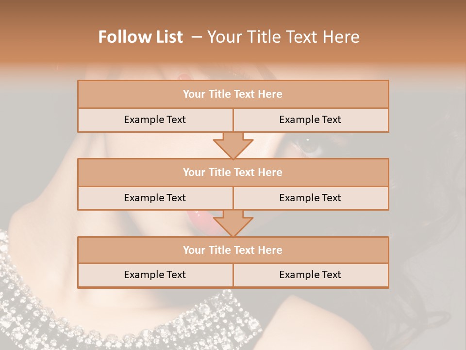 Female Red Manicure Fingers PowerPoint Template