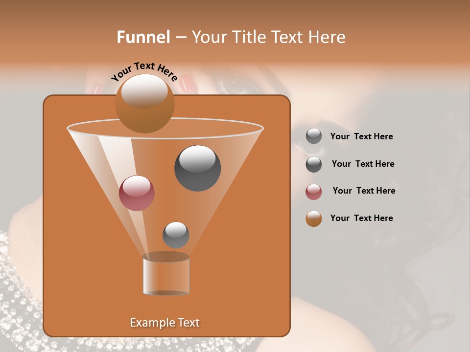 Female Red Manicure Fingers PowerPoint Template