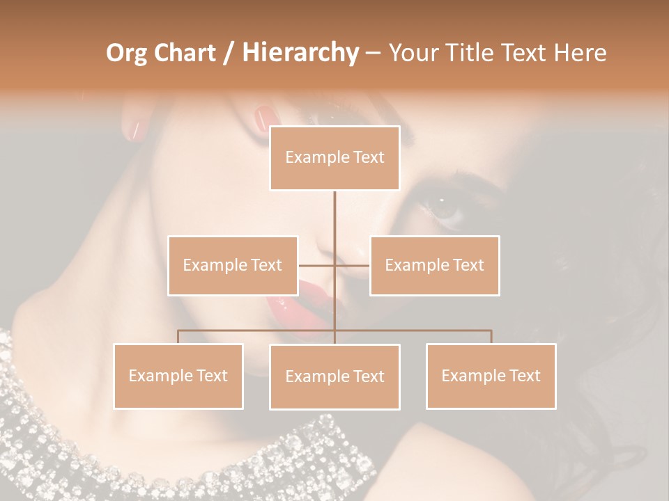 Female Red Manicure Fingers PowerPoint Template