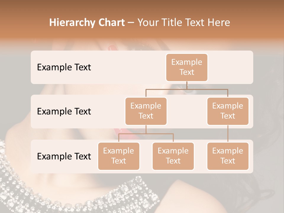 Female Red Manicure Fingers PowerPoint Template
