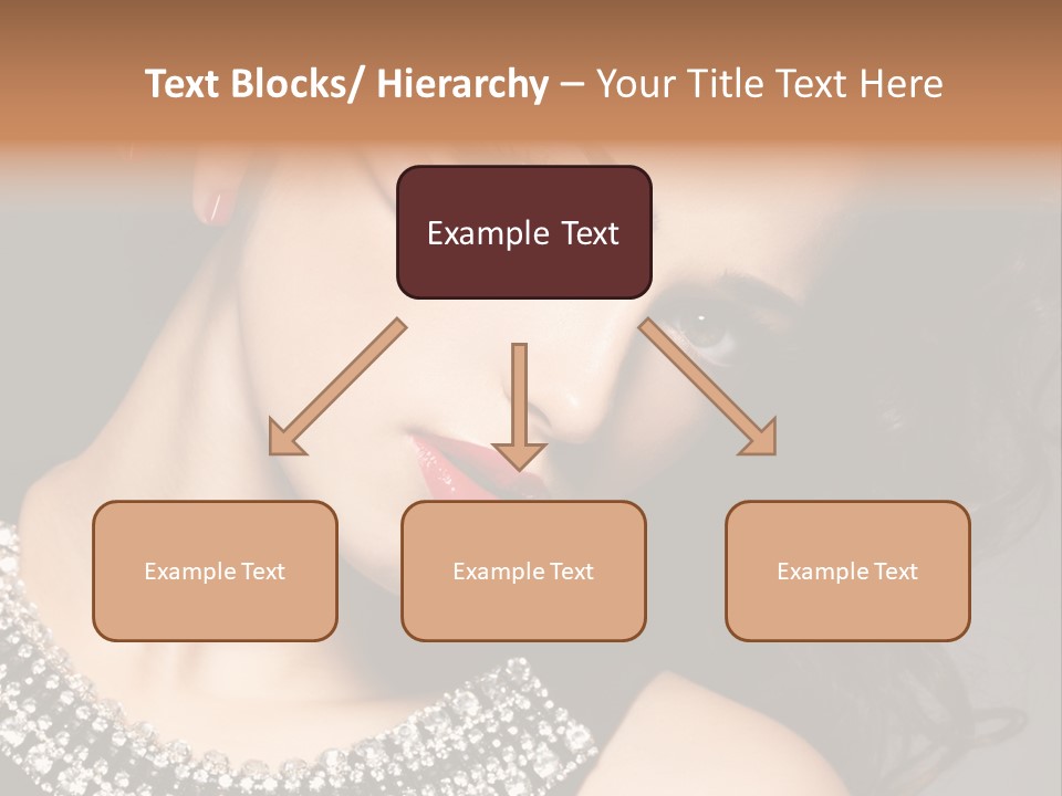 Female Red Manicure Fingers PowerPoint Template