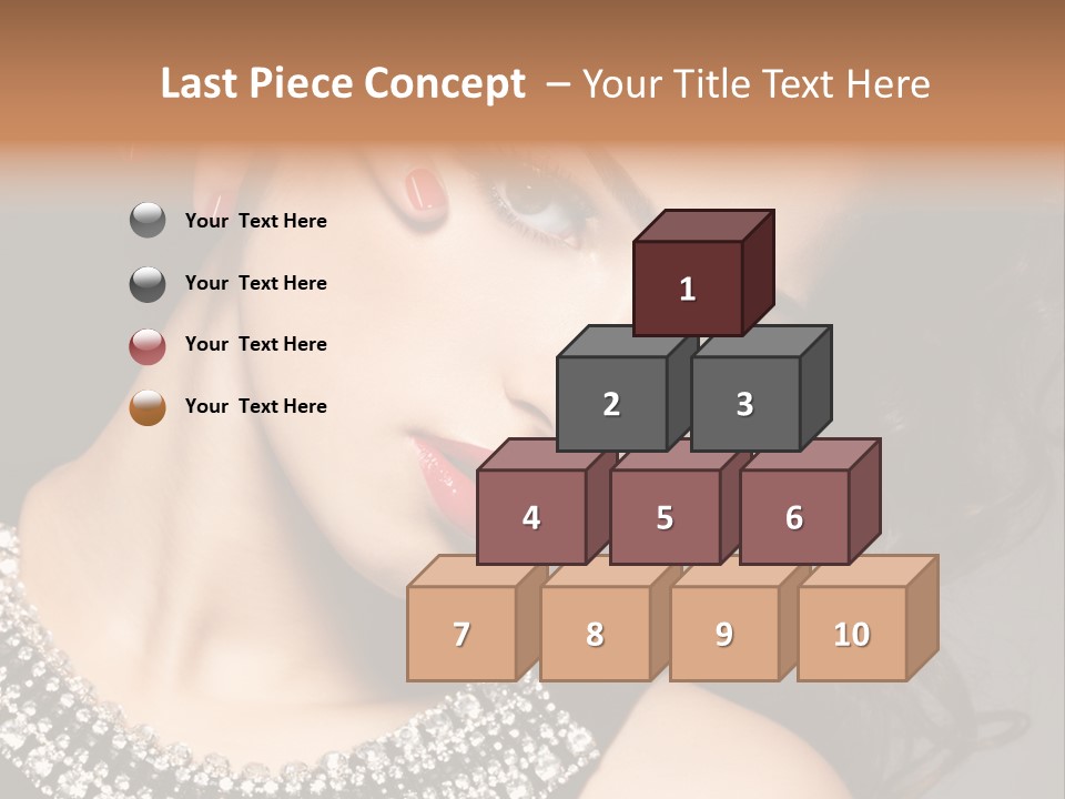 Female Red Manicure Fingers PowerPoint Template