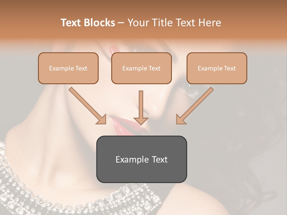 Female Red Manicure Fingers PowerPoint Template