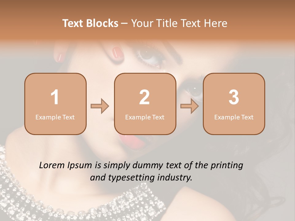 Female Red Manicure Fingers PowerPoint Template