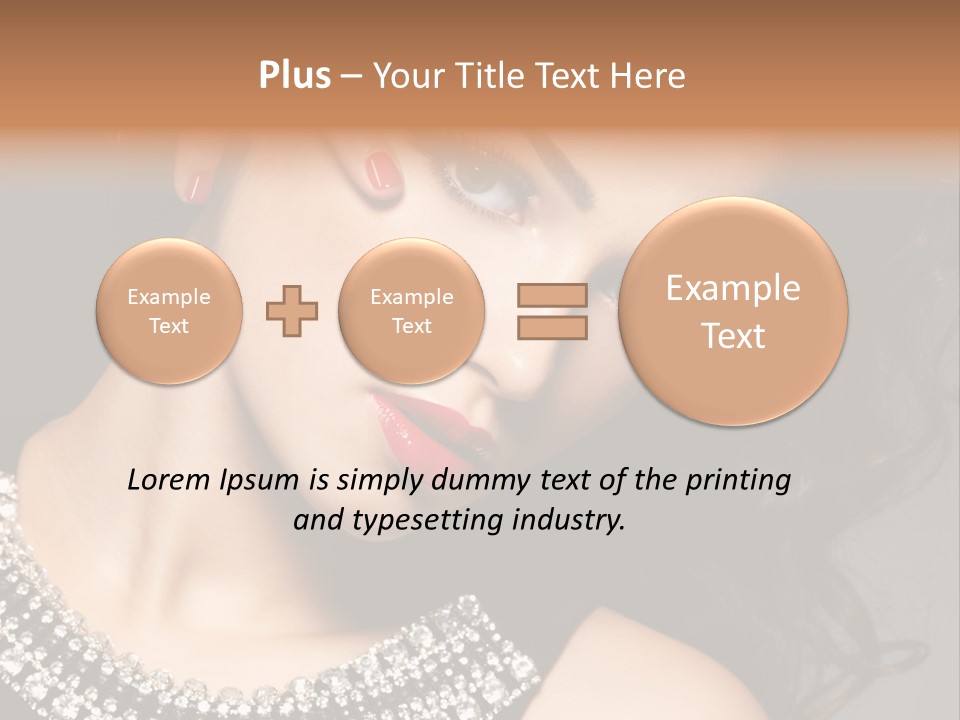 Female Red Manicure Fingers PowerPoint Template