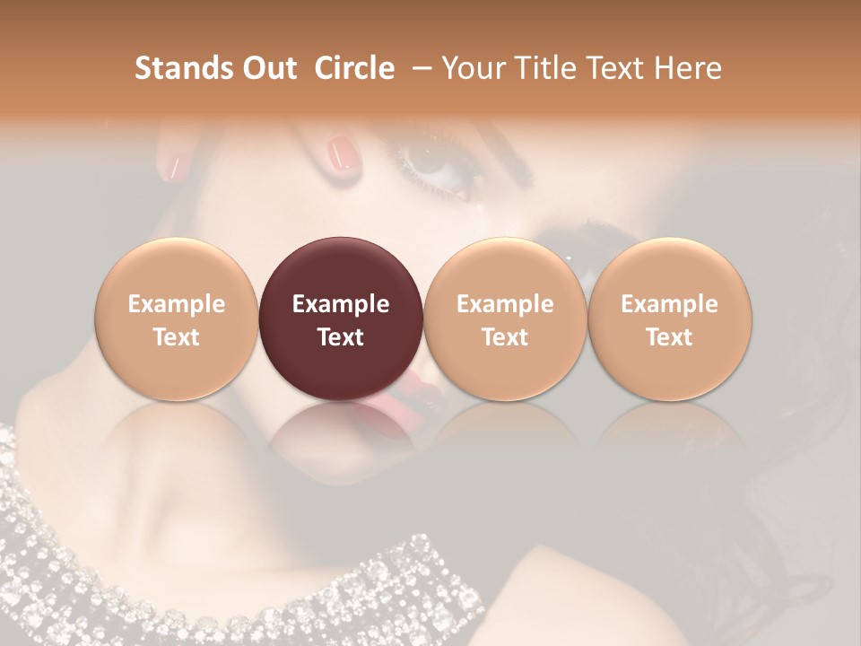 Female Red Manicure Fingers PowerPoint Template