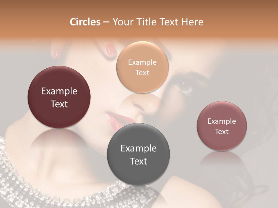 Female Red Manicure Fingers PowerPoint Template