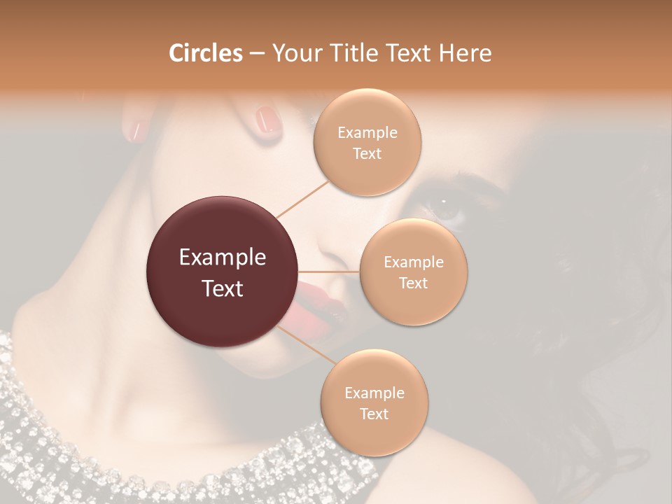 Female Red Manicure Fingers PowerPoint Template