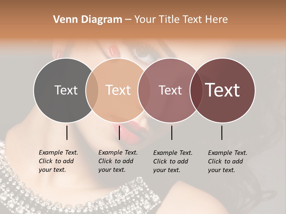 Female Red Manicure Fingers PowerPoint Template