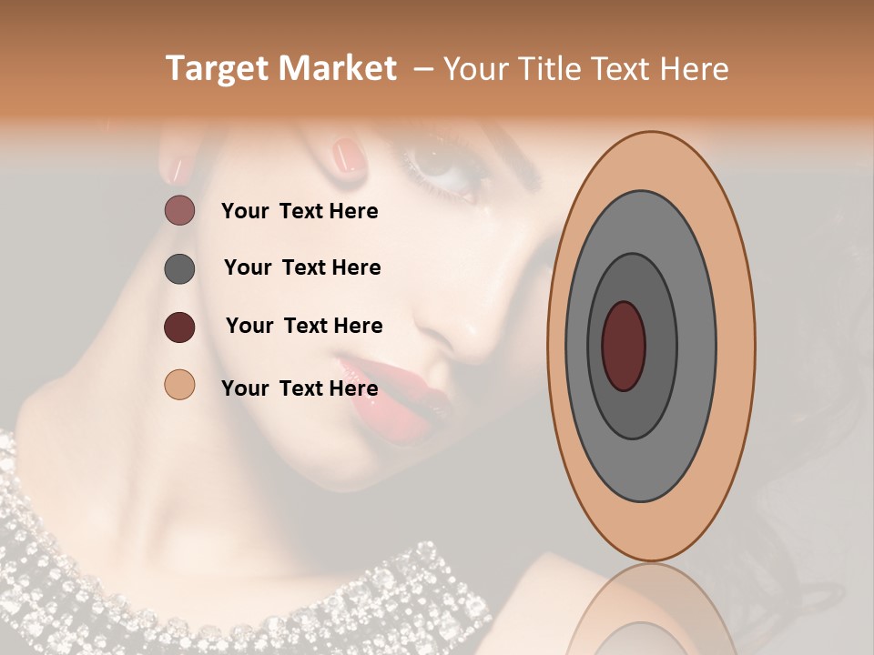 Female Red Manicure Fingers PowerPoint Template