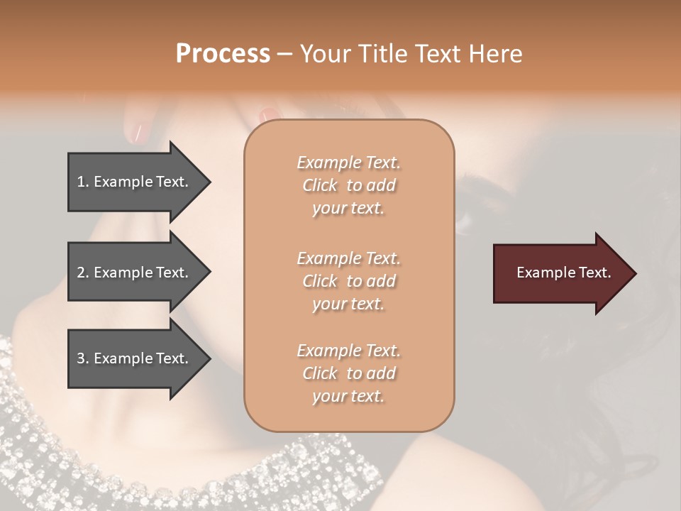 Female Red Manicure Fingers PowerPoint Template