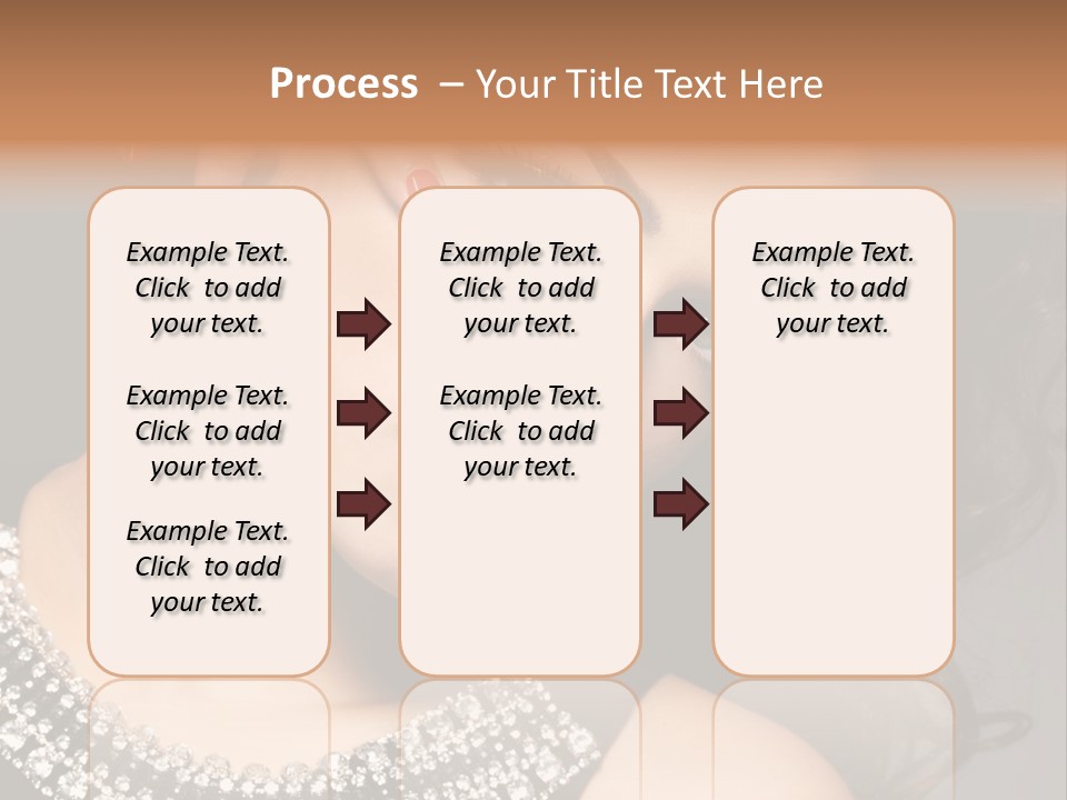 Female Red Manicure Fingers PowerPoint Template