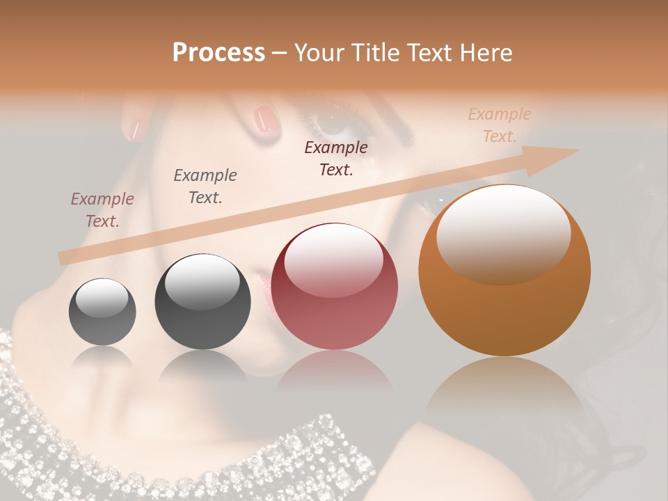 Female Red Manicure Fingers PowerPoint Template
