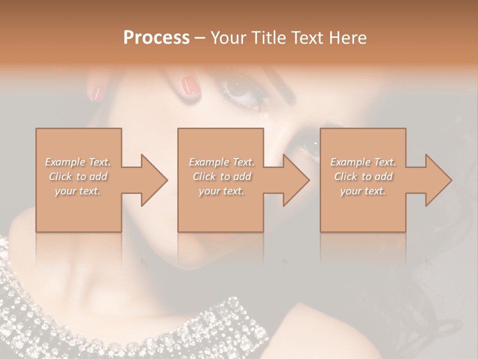 Female Red Manicure Fingers PowerPoint Template