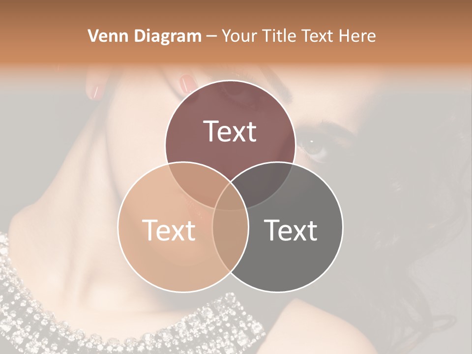 Female Red Manicure Fingers PowerPoint Template