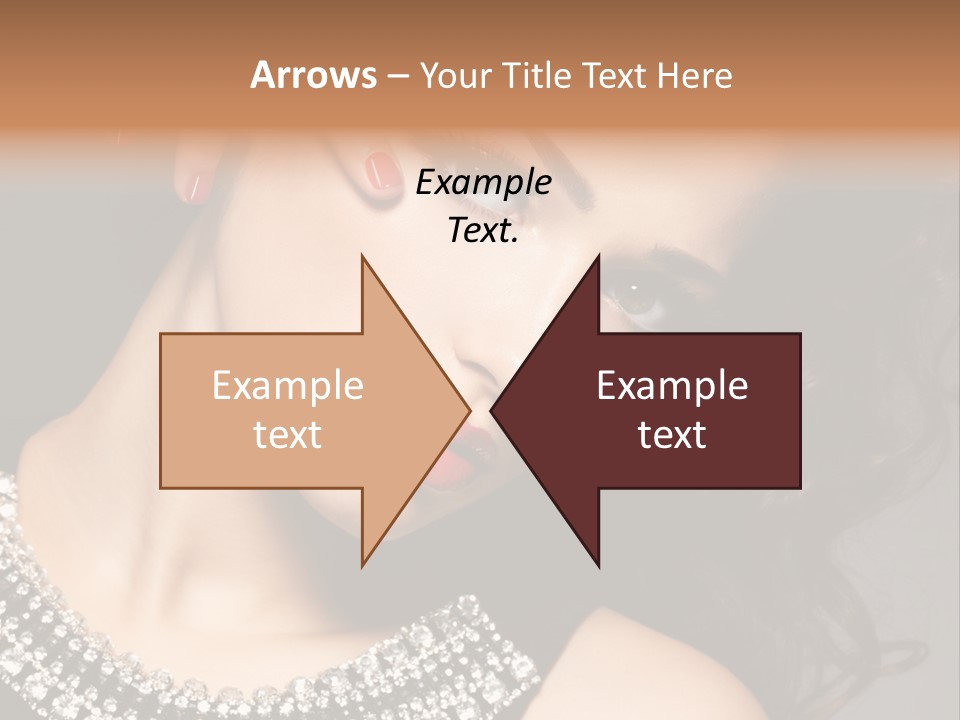 Female Red Manicure Fingers PowerPoint Template