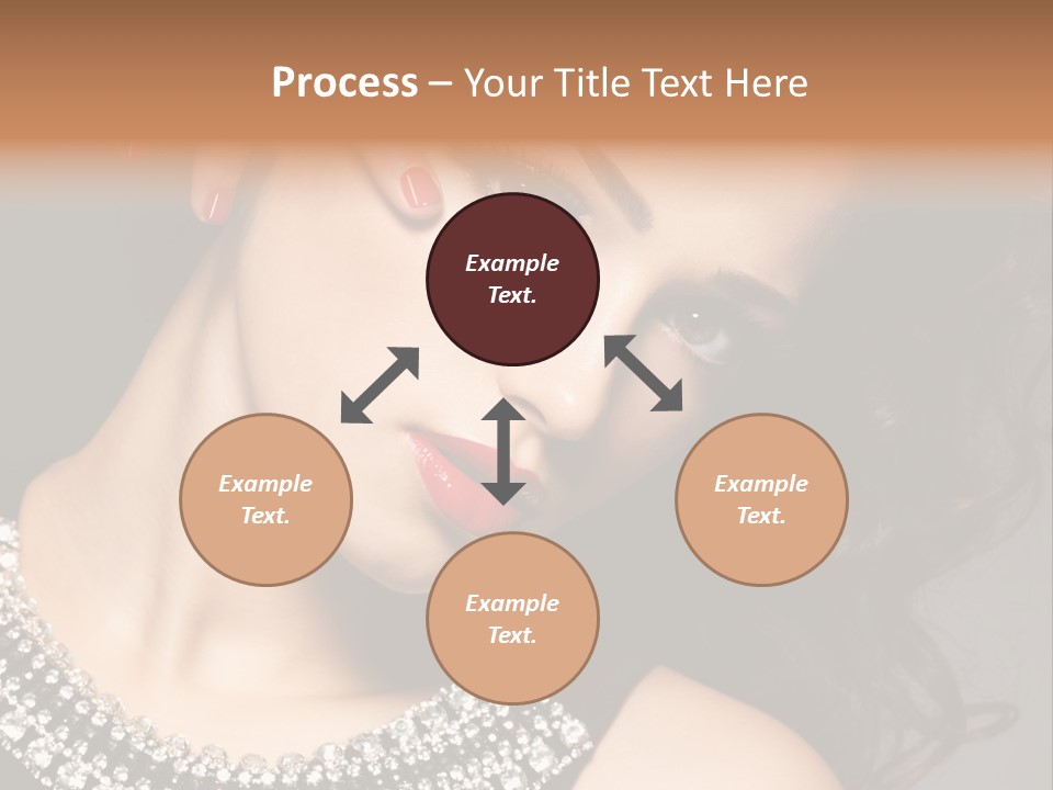 Female Red Manicure Fingers PowerPoint Template