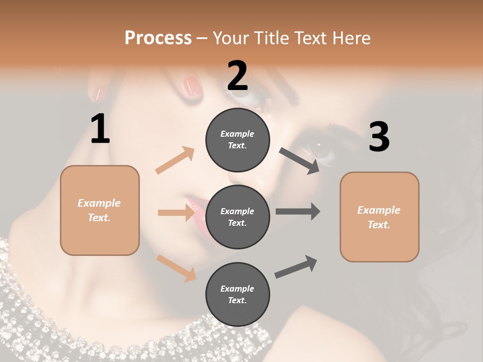 Female Red Manicure Fingers PowerPoint Template