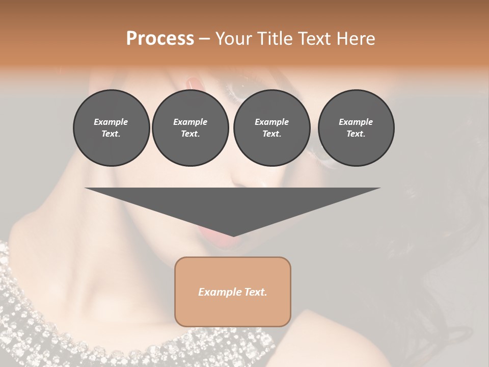 Female Red Manicure Fingers PowerPoint Template