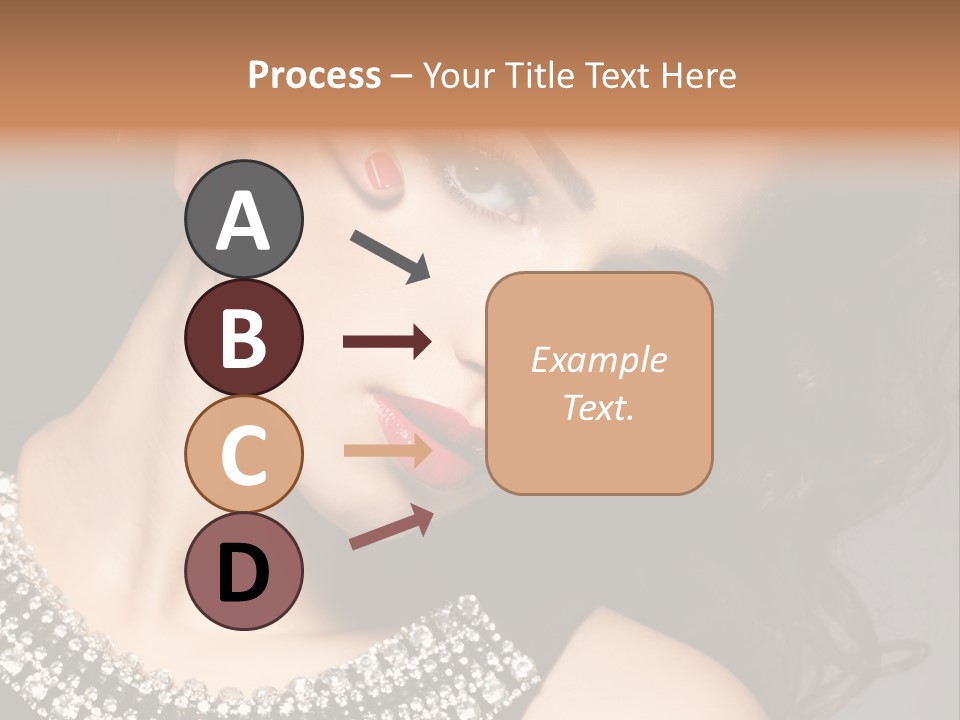 Female Red Manicure Fingers PowerPoint Template