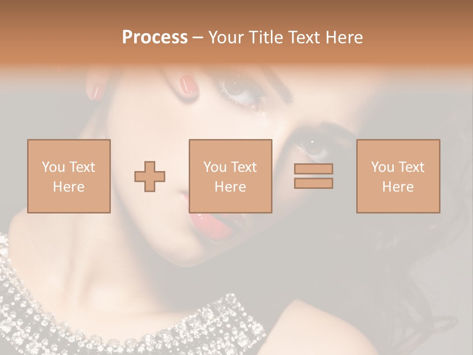 Female Red Manicure Fingers PowerPoint Template