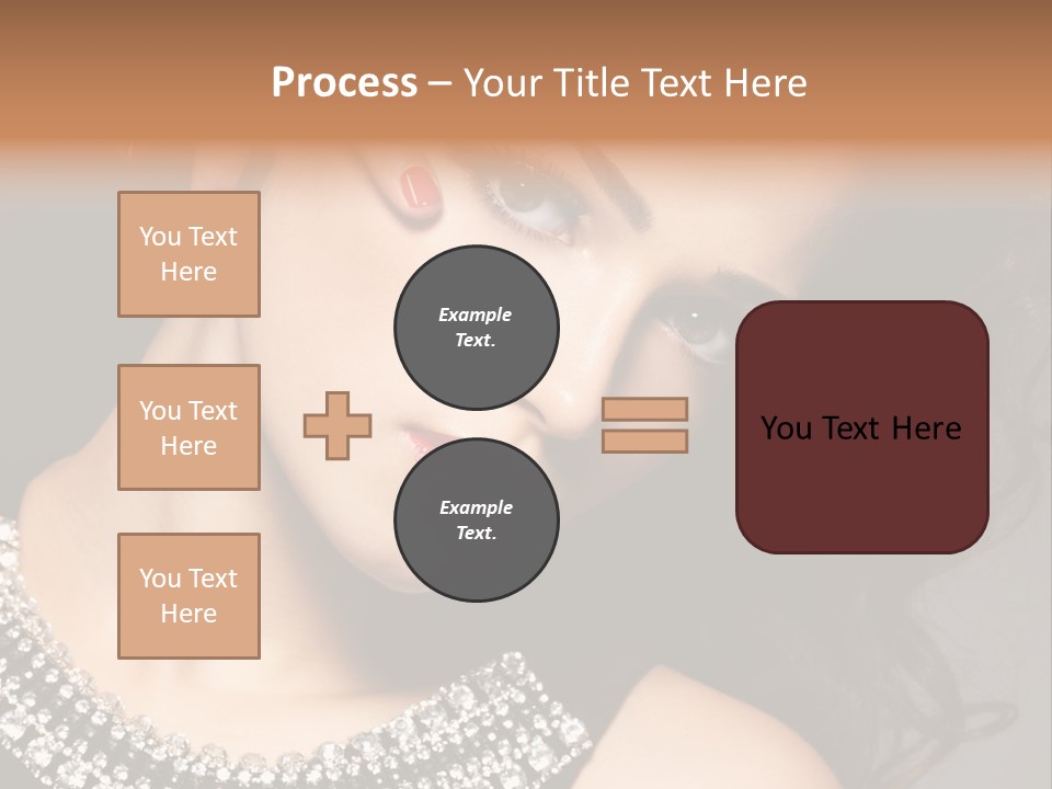 Female Red Manicure Fingers PowerPoint Template