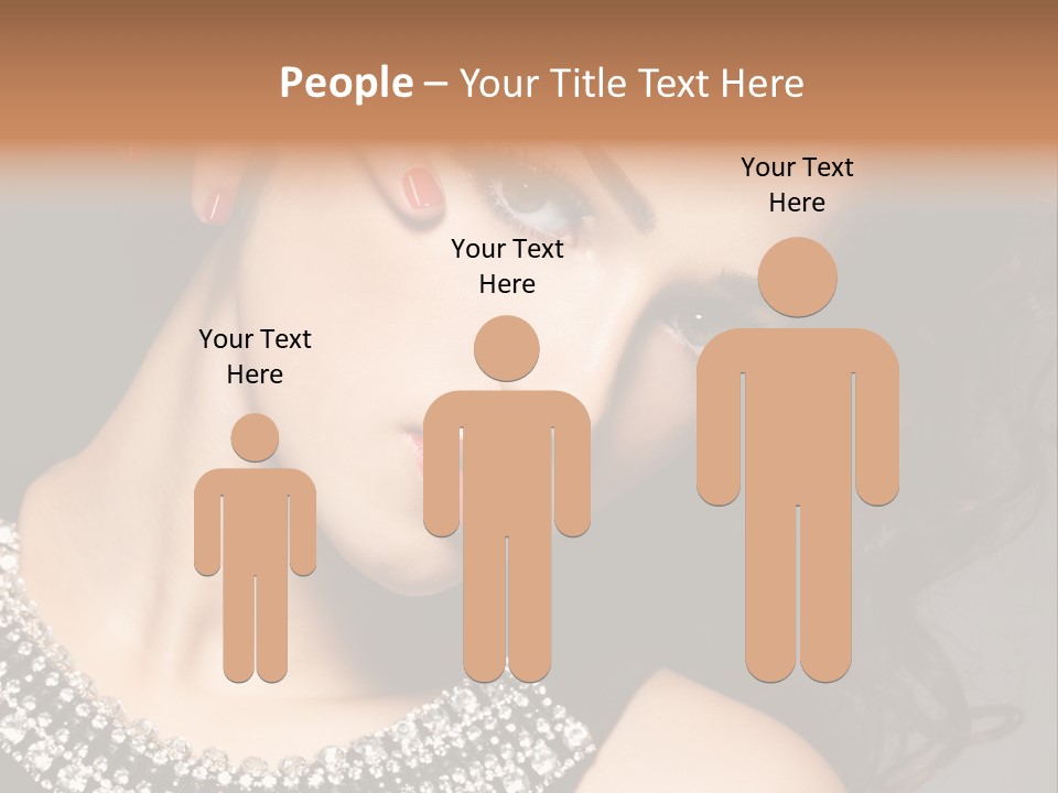 Female Red Manicure Fingers PowerPoint Template