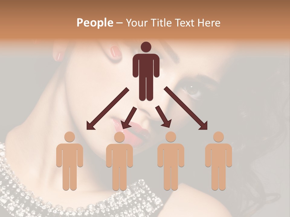 Female Red Manicure Fingers PowerPoint Template