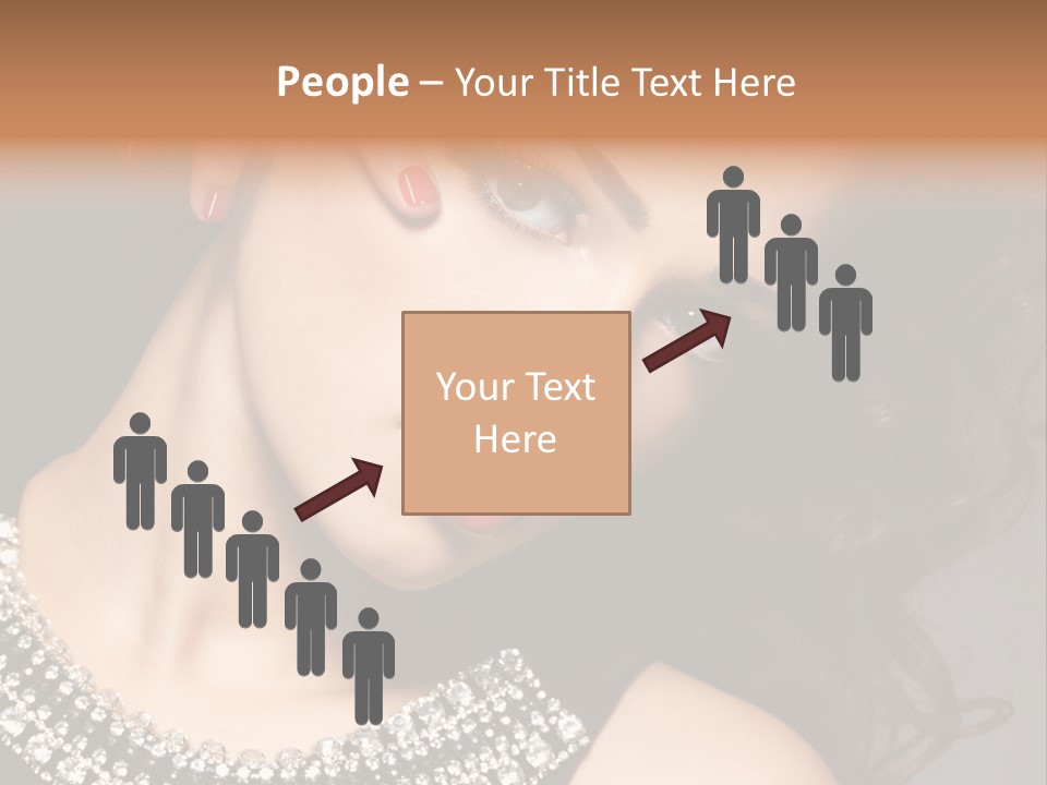 Female Red Manicure Fingers PowerPoint Template