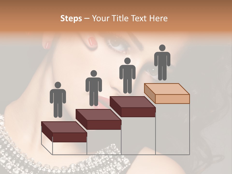 Female Red Manicure Fingers PowerPoint Template