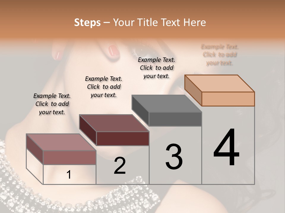 Female Red Manicure Fingers PowerPoint Template