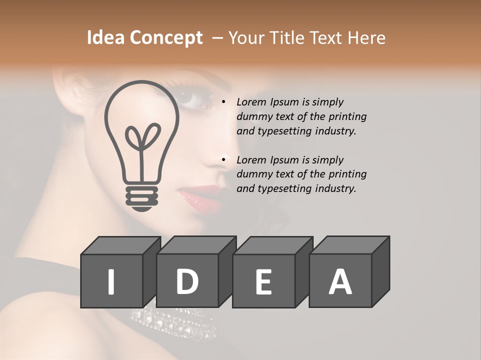 Beauty Portrait Attractive PowerPoint Template