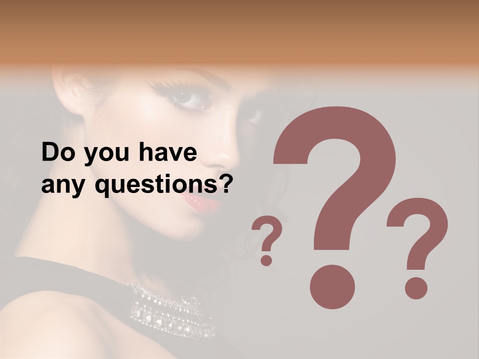 Beauty Portrait Attractive PowerPoint Template