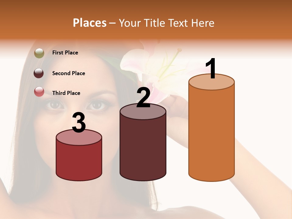 Female Relaxation Caucasian PowerPoint Template