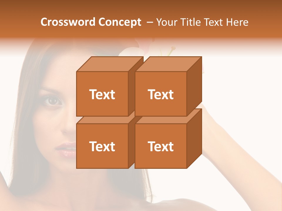 Female Relaxation Caucasian PowerPoint Template