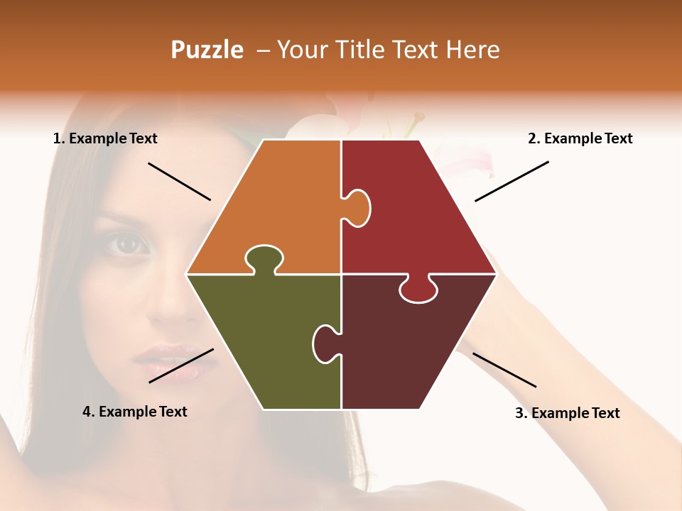 Female Relaxation Caucasian PowerPoint Template