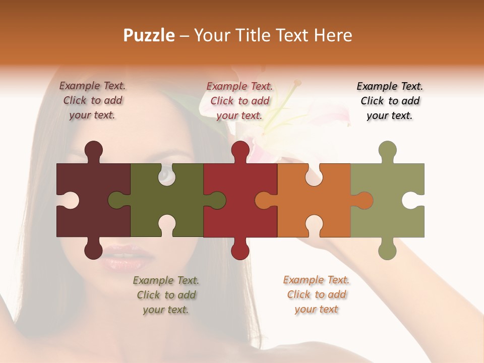 Female Relaxation Caucasian PowerPoint Template