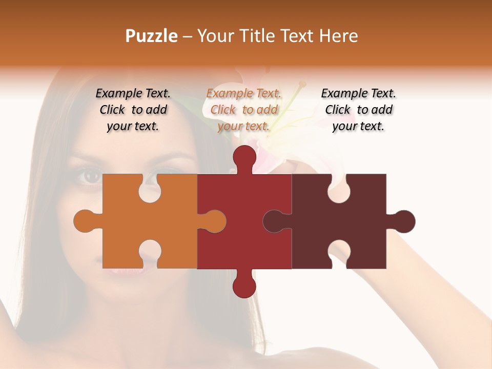 Female Relaxation Caucasian PowerPoint Template