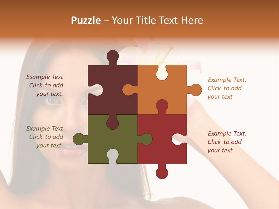 Female Relaxation Caucasian PowerPoint Template