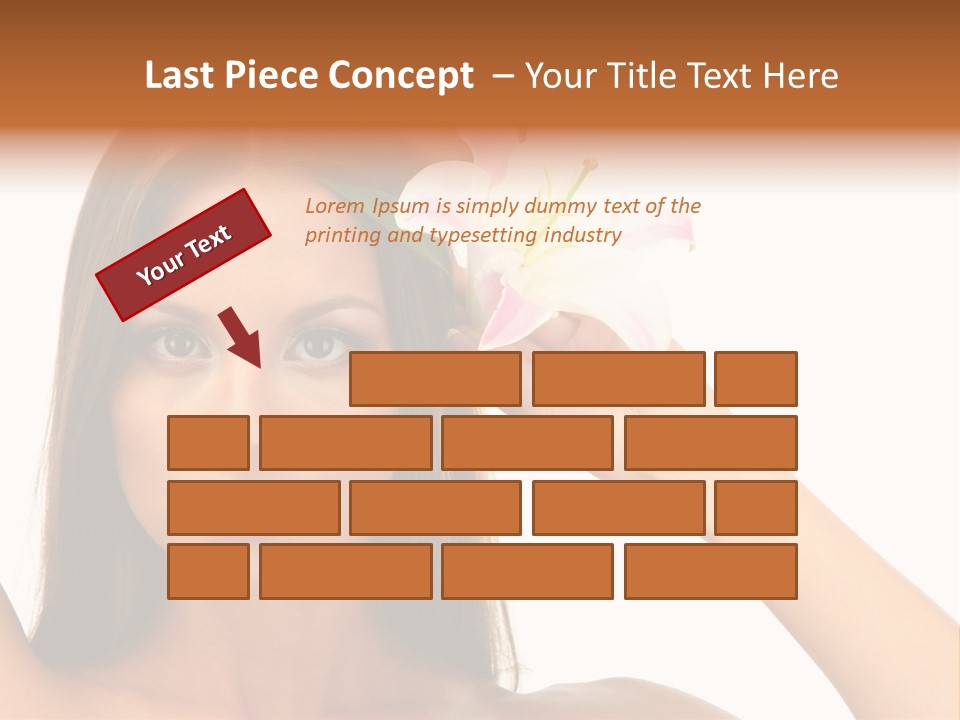 Female Relaxation Caucasian PowerPoint Template