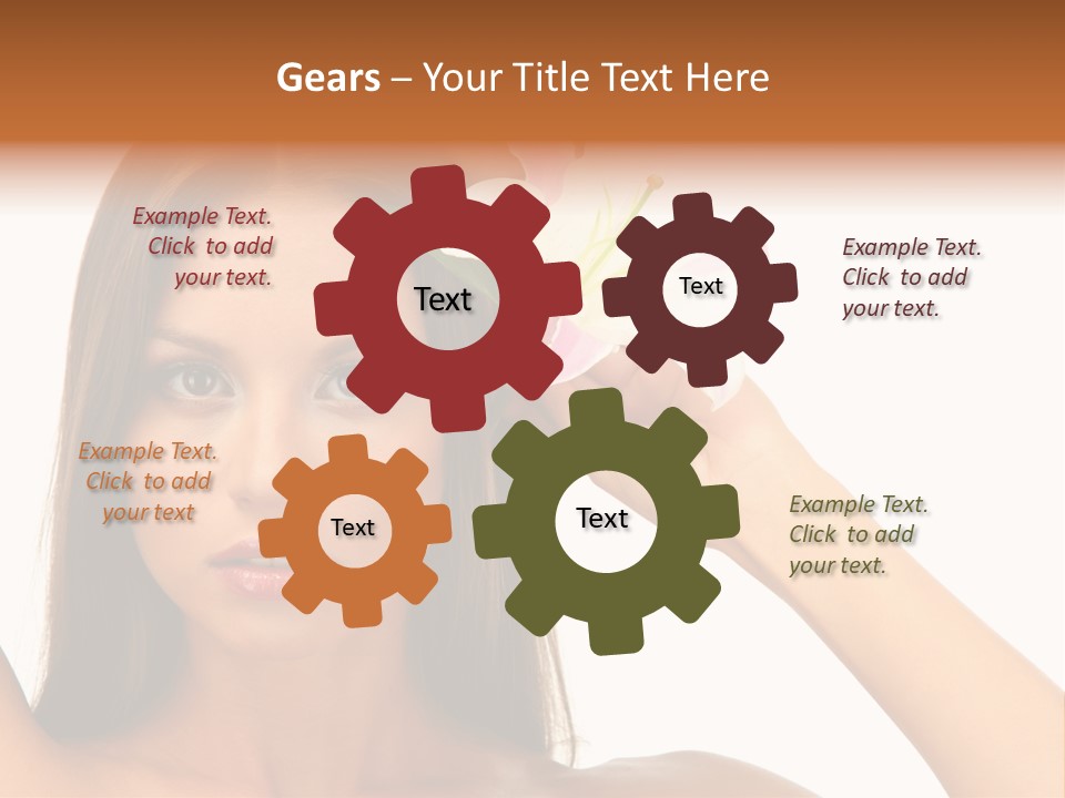 Female Relaxation Caucasian PowerPoint Template