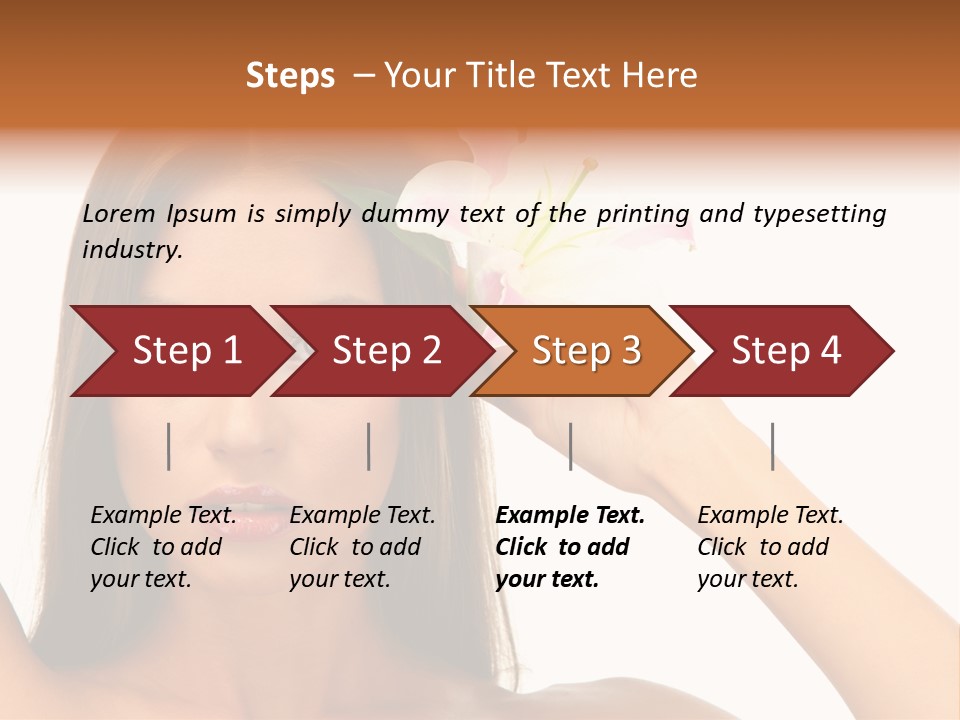 Female Relaxation Caucasian PowerPoint Template