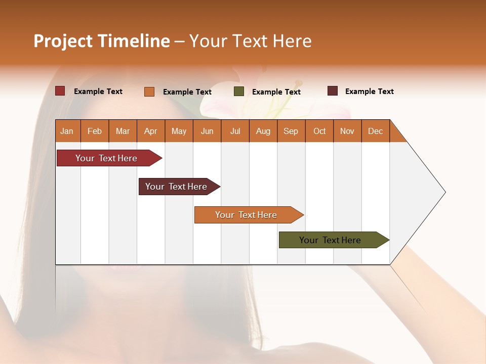 Female Relaxation Caucasian PowerPoint Template