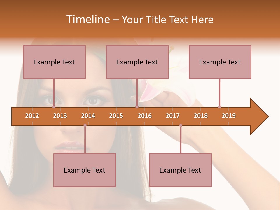 Female Relaxation Caucasian PowerPoint Template