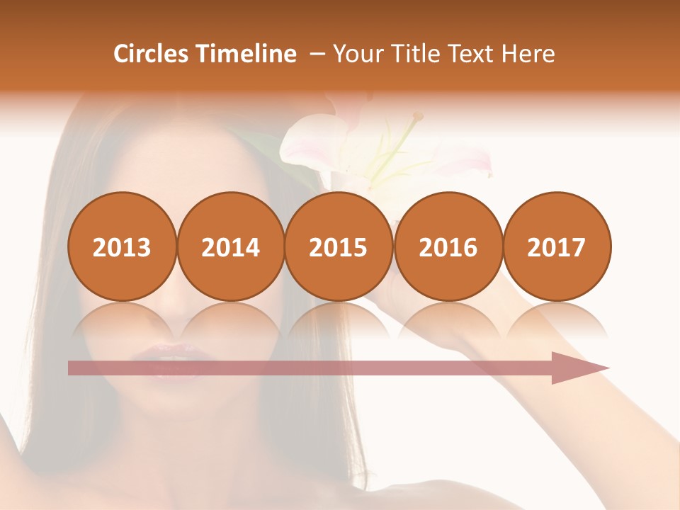 Female Relaxation Caucasian PowerPoint Template