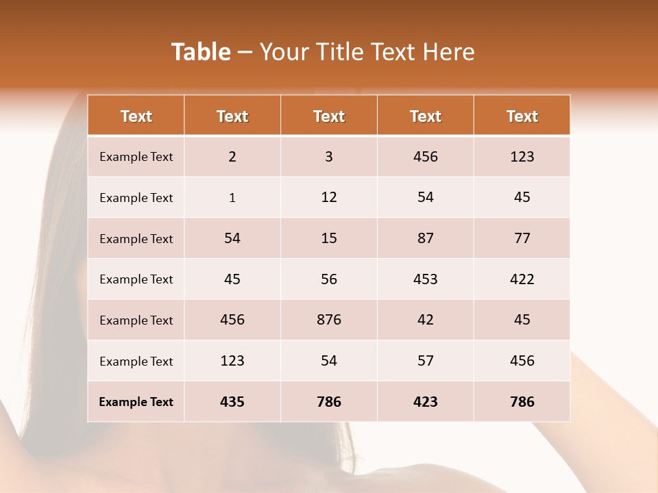 Female Relaxation Caucasian PowerPoint Template